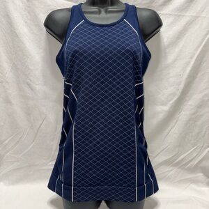 Athleta Navy Blue Geometric Tank Top